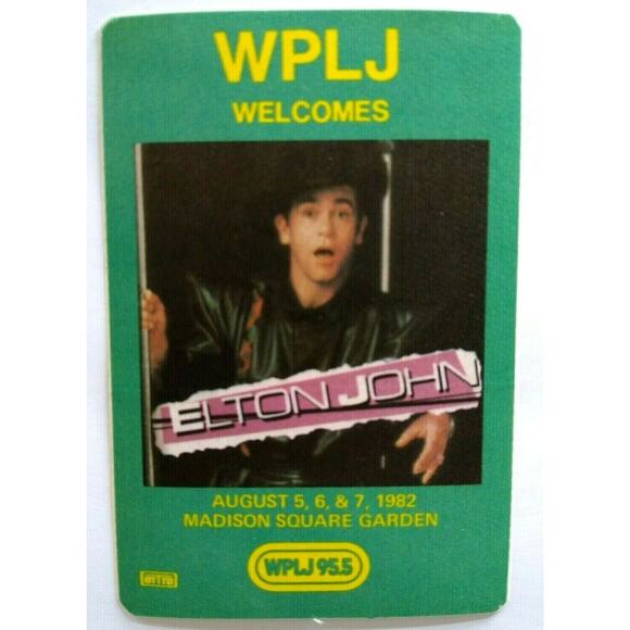 Elton John Backstage Pass Original 1982 Madison Square Garden Pop Rock Music - Picture 2 of 4